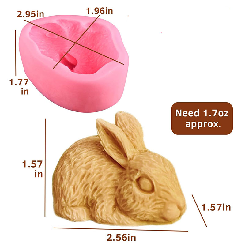 3D Rabbit Silicone Soap Mold E - Bunny Cake Mold recension och pris