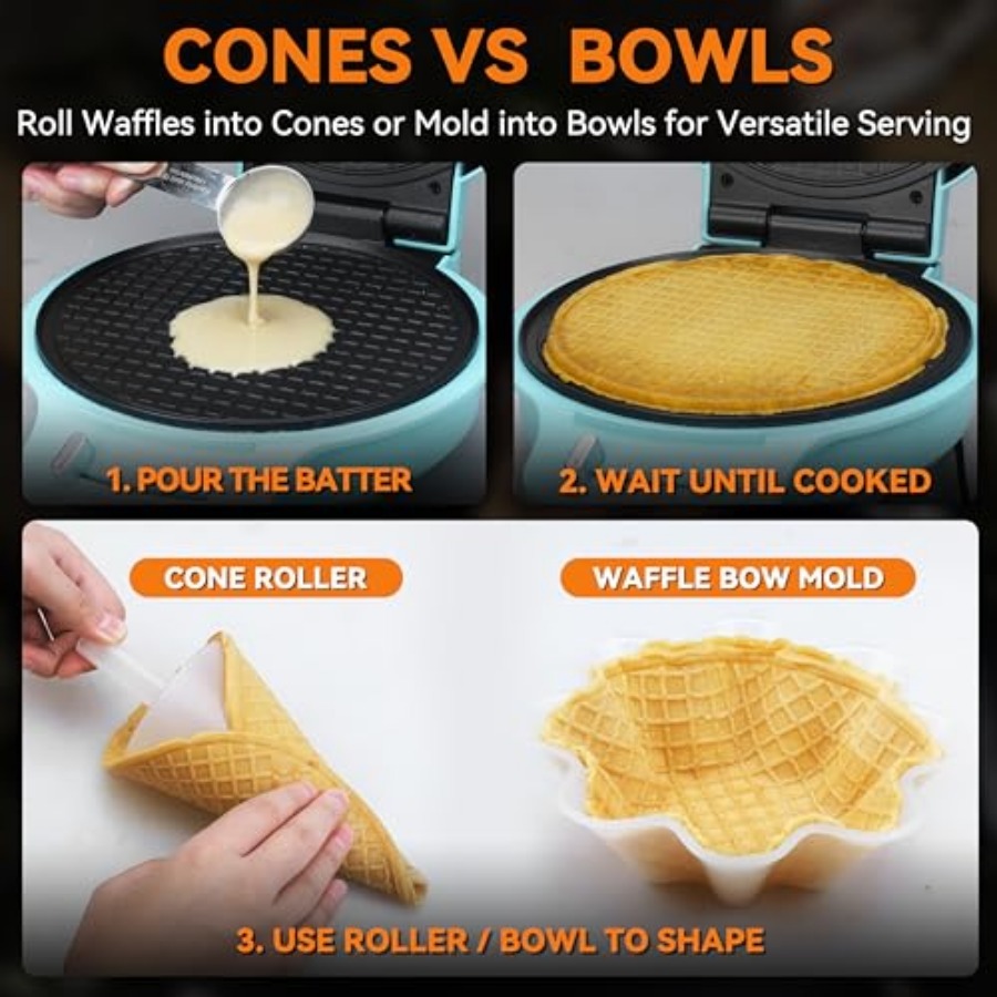 Waffle Cone Maker Machine with - Waffle Cone Maker recension och pris