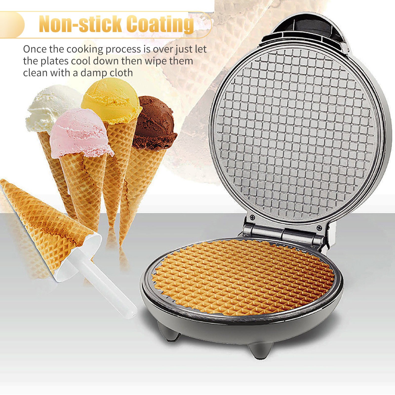 1200W Waffle Maker Nonstick Ba - Waffle Cone Maker recension och pris