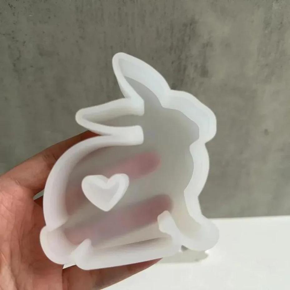 1Pcs Heart Shaped Bunny Silico - Bunny Cake Mold recension och pris