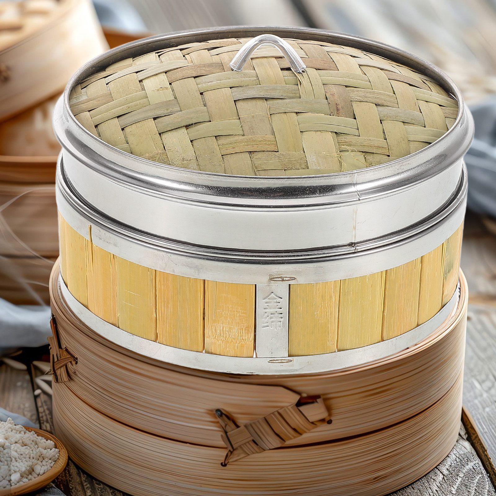 Traditional 18Cm Wood Steamer  - Bao Steamer Bamboo recension och pris