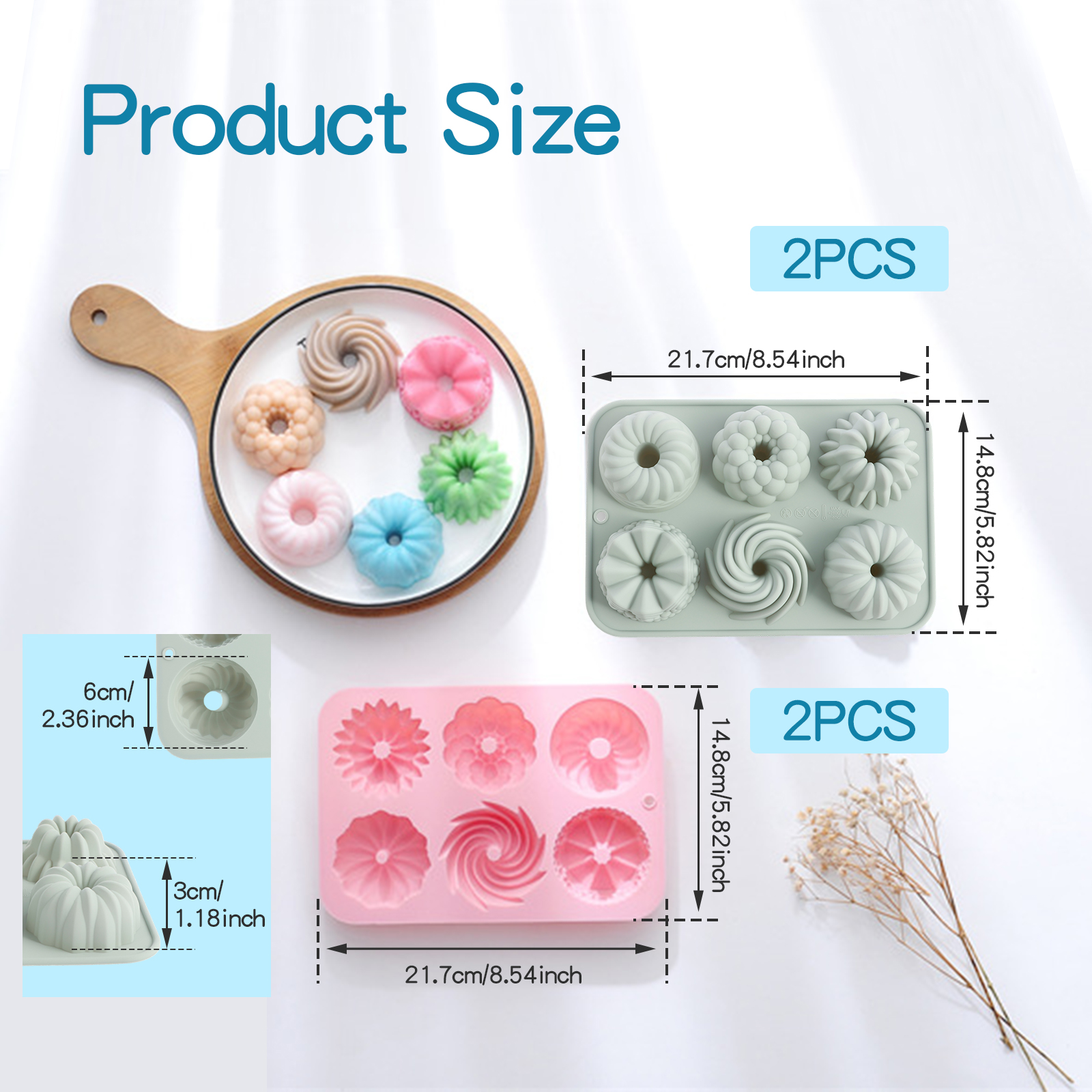 6-Cavity Silicone Fluted Tube  - Donut Mold Silicone recension och pris