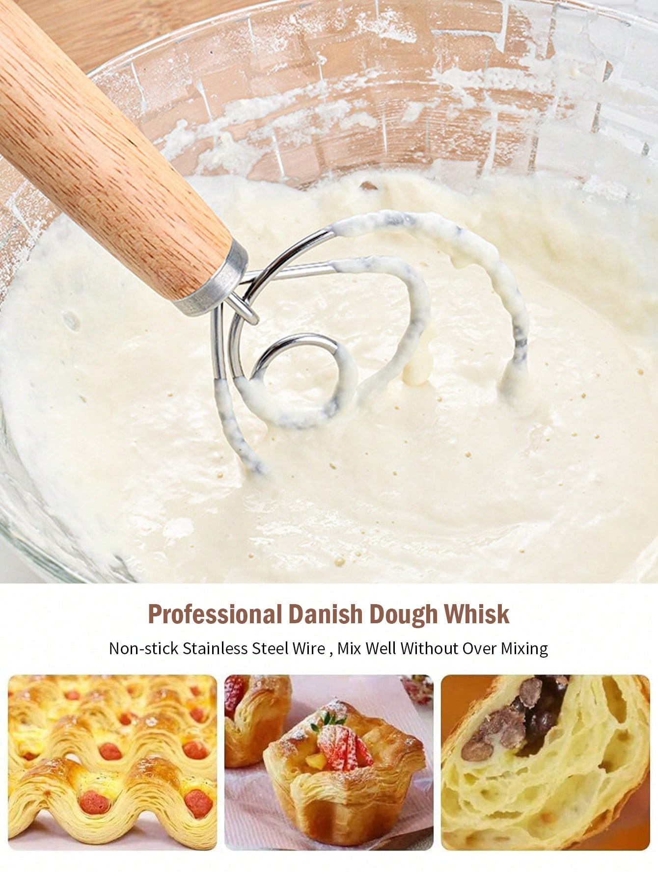 Danish Dough Whisk Stainless S - Danish Pancake Pan recension och pris